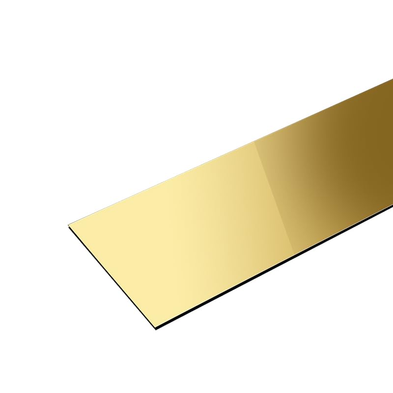 Bande décorative en métal inox miroir or 5m moulure autocollante luxe pour habillage de meubles