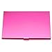 Aluminium Alloy Portable Credit Business Id Card Holder Wallet Box Case Rose Red Clever fashion