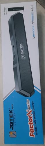 Image of JB-S12 FACTORX Soundbar 16W HiFi Sound with Wireless Karaoke Mic| 6H Backup| Bluetooth 5.2 Fast Propagation Speed.