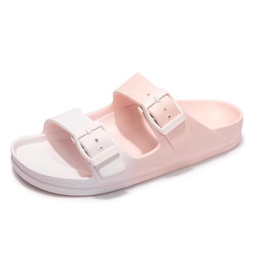 Stylish Pink/White Comfort Slides for Women