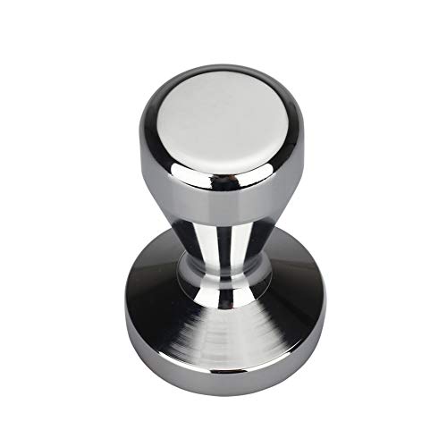Kapsel-Kaffeemaschine, Espresso, festes Eisen und Chrom Basis Kaffee Tamper, für Espresso-Maschine, Silber Squeeze Kaffeemühle