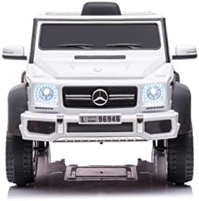 3. Bild von FINOOS Mercedes G63 6X6 AMG kinderauto 12V, Kinder elektroauto 4X45W, Mit Gummireifen, Ledersitz Mit 2.4G Fernbedienung (Weiß)