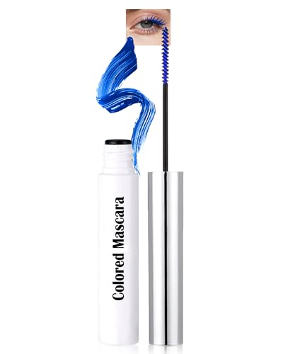 Mascara ultrafina para pestañas cortas, rimel azul, resistente al agua, volumen y longitudes, encanto de rizado de larga duración, sin grumos, máscara de extensión de pestañas altamente pigmentada