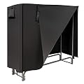 Goplus 4FT Firewood Rack Outdoor with Cover, Heavy Duty Firewood Log Holder, Waterproof Weather Resistant Fire Wood Rack Storage Stacker, Steel Tubular Log Stand for Fireplace, Patio, Courtyard