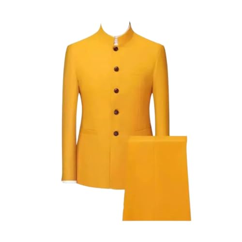 Men's Italian Groom Suit - Solid Color Two Piece Formal Set | Wedding Business Clothing