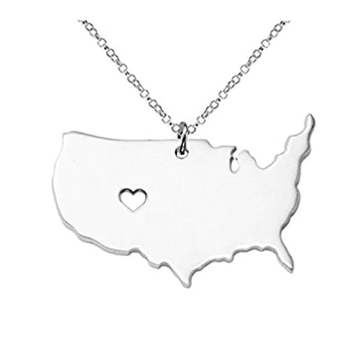 Amerikanskt halsband, USA halsband med karta över USA