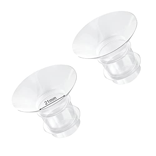 Image of 21mm Flange Inserts Compatible with Medela/TSRETE/Momcozy S9 S10 S12 Wearable Cups & Spectra S1 S2, 24mm Breast Pump Shields Reduce Nipple Tunnel Down to 21mm, 2pcs