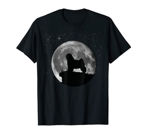 Tibetan Terrier Dog Moon Men Women Kids T-Shirt