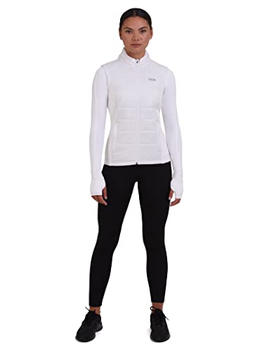 TCA Damen Excel Runner Leichte Laufweste mit Reißverschlusstaschen - Weiss, M