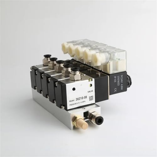 Válvula solenoide para optimizar sistemas neumáticos con bloque colector de 8 vías 5