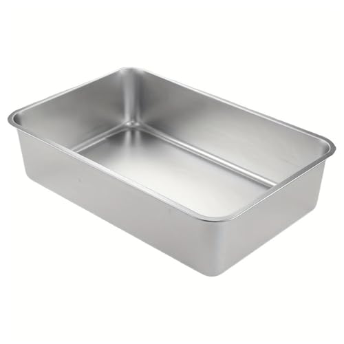 Arenero de acero inoxidable para gatos M miniatura 3