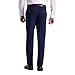 J.M. Haggar Men's Sharkskin Superflex Waist Straight Fit Dress Pant, Blue, 36W x 30L