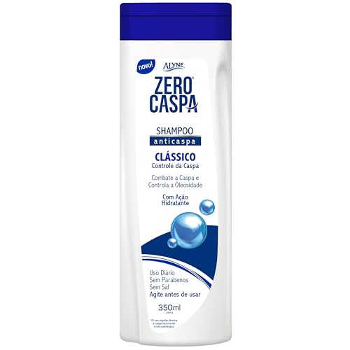 Alyne, Shampoo para cabelos, Zero Caspa Clássico, 350 ml, Azul Alyne, Shampoo para cabelos, Zero Caspa Clássico, 350 ml, Azul