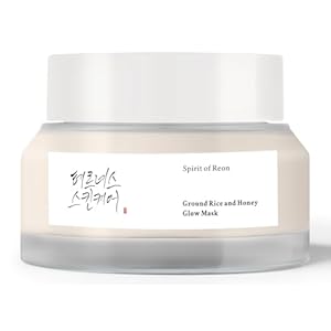 Ground Rice and Honey Glow Mask – Mascarilla facial coreana para exfoliar suavemente, hidratación y piel radiante, para todos los tipos de piel, cuidado de la piel coreana