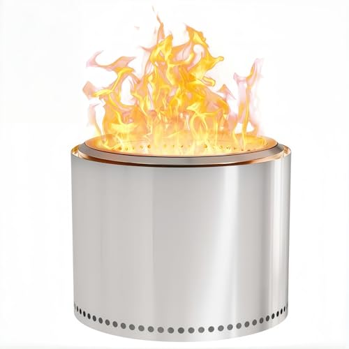 19" Smokeless Stainless Fire Pit | Aussie Essential | Wood & Pellet Burning, Durable & Easy Clean | Perfect for Backyard, Patio & Camping | Weatherproof Low Mess fire for Aussie Outdoor Living