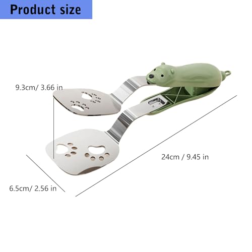 2 Pack Stainless Steel Fish Turner and Tongs Set for Home Cooking and Grilling with Non-Slip Handle Ergonomic Fish Spatula - Image 5