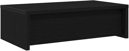 Miniatura 8 de vidaXL Soporte para monitor con cajones roble negro 19.7x10.6x5.9 madera de ingeniería