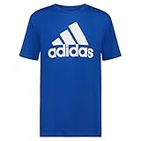 adidas boys Short Sleeve Aeroready Performance Logo Tee T-shirt T Shirt, Team Royal Blue, Large US