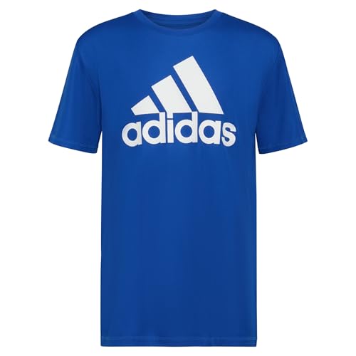 Image of adidas Boys Short Sleeve Aeroready Performance Logo Tee T-Shirt