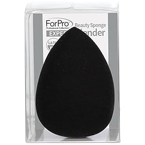 ForPro Professional Collection Expert Beauty Sponge Blender, Premium Makeup Sponge, Latex-Free, 100% Vegan & Cruelty-Free, Black