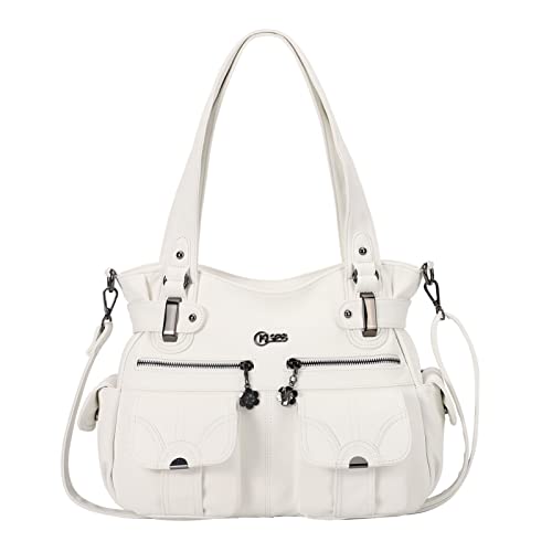 Image of KL928 Women's Shoulder Purse Large Hobo Tote PU Leather Multi-Pocket Bag | Large capacity, water-resistant, easy-clean, adjust strap, fits 10.2 inchipad, pockets, compartments, zipper, shop, travel, daily