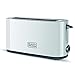 BLACK+DECKER BXTO1001E - Grille-pain 1000W, fente extra longue, 7 niveaux de brunissage, fonction STOP, ramasse-miettes, blanc
