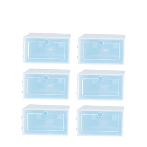 HEALEEP 6pezzi Scatola Per Scarpe Impilabile Trasparente Da Contenitore Per Riporre Le Scarpe Spesse in Plastica Organizzatore Per Armadi Per Piccoli Oggetti