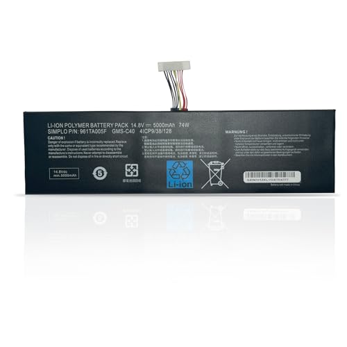 GMS-C40 961TA005F 4ICP9/38/128 Remplacement de la Batterie de l'ordinateur Portable pour Razer Blade Pro 17 2013 2014 2015 RZ09-0099 RZ09-00991 RZ09-00991101 RZ09-00991102 RZ09-0117Series(14.8V 74Wh)