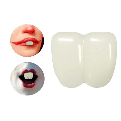 Fake Buck Teeth for Halloween Clown Bunny Witch Cosplay Carnival Costume Performance Beige