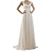 iLUGU Bodycon Maxi Dress for Women Lace Long Sleeve Deep V-Neck Empire Line High Split Party Ball Prom Wedding Gown