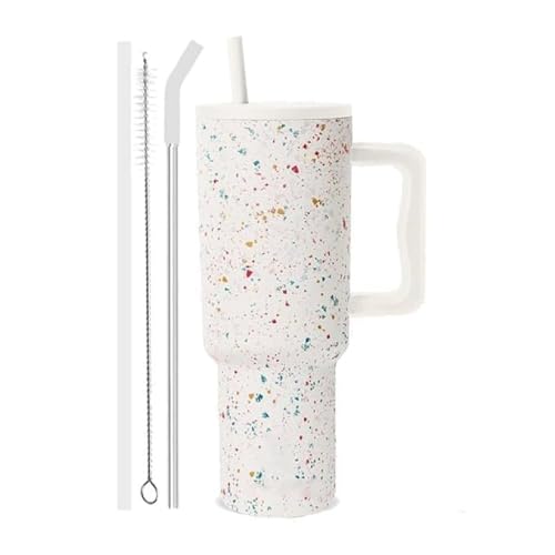 Image of Stainless Steel 1200 ml Vacuum Tumbler with Lid & Straw - Double‑Wall Insulated Cup for Travel, Gym & Office - Keeps Beverages Hot or Cold - 1.2 L Capacity (Skin Paint)