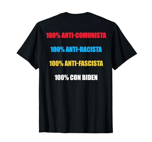 100% anticomunista 100% antirracista 100% antifascista Camiseta