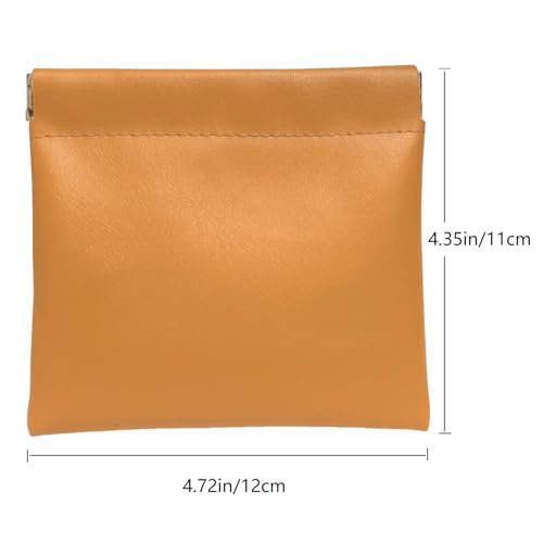 4 PCS Mini Portable Cosmetic Bags for Women, Small Makeup Bag for Purse, Coin Purse Lipstick Cosmetic Accessories Organizer, Mini Travel Kit Storage Pouch (Orange, beige, blue, green)2