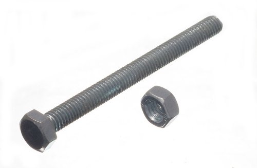 Zestaw 50 śrub sześciokątnych zestaw śrub 4,8 klasa stal M6 x 70 mm pełny gwint + nakrętki Bzp