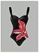 SweatyRocks Women's Floral Print One Piece Control Swimsuit Monokini with Cover Up Beach Skirts Swimwear Black X-Large