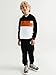 Kxuryueo Boys Sweatsuit Set Color Block Pullover Hoodie and Jogger Sweatpants Set (6-7T)