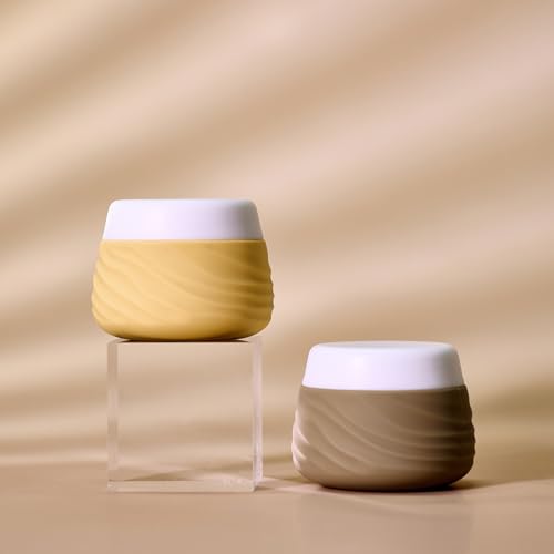 Eternal Moment Travel Containers for Toiletries, Silicone Jar with Lid, TSA Approved Travel Size Bottles with Clear Bag, Leak-proof Traveling Accessories Cosmetic for Lotion Face Body Cream (4 Pack)2