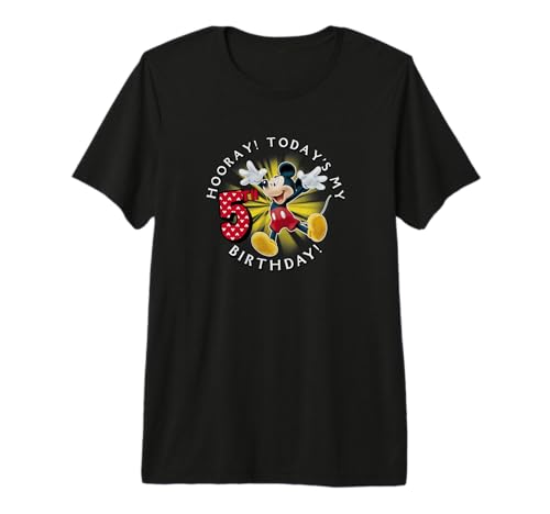 T-shirt Mickey Mouse 5 ans pour anniversaire Disney Premium