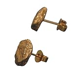 conçu ici et fabriqué ici Clous d\'oreilles pépites, plaqué or, grand