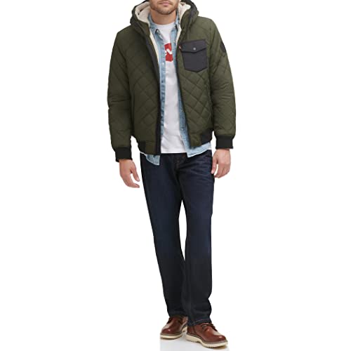 Levi's Men's Diamond Quilted Sherpa Lined Bomber Jacket3