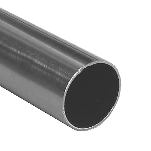 BASIT Gardinenstange Deckenmontage 1 läufig 240 cm lang Edelstahl Look Set Metall 1-läufige Vorhangstange Deckenmontage Ø20mm I 120-600cm wählbar D31