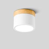 Bwldma Vestiaire européenne Moderne Minimaliste Downlight 5W Downlight Ming Aménagée en Bois Massif Creative Accueil Foyer Aisle Porche Lumières LED Spotlight Spotlights Balcon