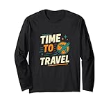 Photo Gallery È ora di viaggiare, grafica e divertente avventura maglia a manica Photo Gallery È ora di viaggiare, grafica e divertente avventura maglia a manica