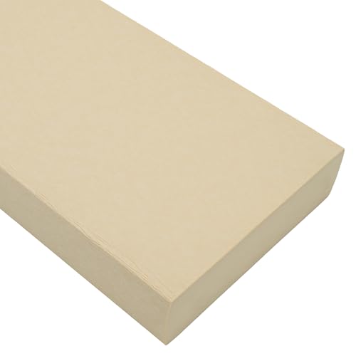 BuyPlastic Tangent Poly Lumber - Ivory, 1x6 (0.75" x 5.5"), 36" Length - HDPE Plastic Board for Outdoor Furniture and More