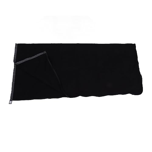 Sleeping Bag Liner Blanket Sleeping Bag Picnic Portable Machine Washable Super Fleece Warm Dirt Proof Sleeping Bag Pad Cover Blanket for Home Camping Travel (Black)
