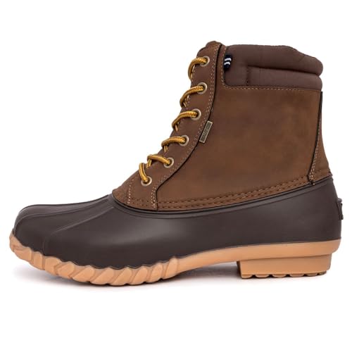 Image of Nautica Men's Duck Boots Waterproof Shell Insulated Snow and Rain Boot Lace-Up Winter Shoe Channing, Extended Sizes 7-16