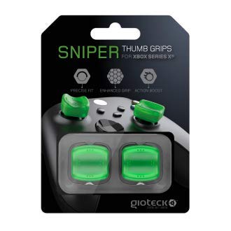 Gioteck STGX - Thumb Grips Xbox Series X/S - Bouchons/Capuchons/Protection en Silicone pour Joysticks Grips Xbox X/S - Antidérapant - Aide a viser - Protection Manette Xbox Series X/S - Vert Cover