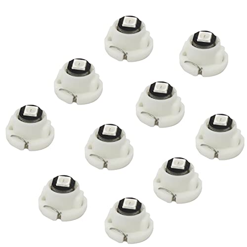 Image of WLJH Blue Dash Indicator Light A /C Climate Control Heater Switch Led Bulbs Kit Compatible For Camry Corolla Tacoma Matrix, Pack of 10 | 3030 SMD, Dimmable, RAV4 2006-2012, Tacoma 2005-2011, Corolla 2009-2013, Twist-Lock Base, Nighttime Readability, 10-Pack
