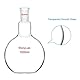 StonyLab 1000ml Borosilikat Glas Einhals Flachboden Kochflasche Flachbodenflashe mit 24/40 Standard Taper Outer Joint, Single Neck Flat Bottom Boiling Flask - 1000ml