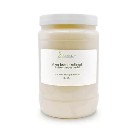 Soapeauty 100% Pure Refined African Shea Butter - Expeller Pressed, Odorless - Pure Moisturizer for Skin & Hair - Ethically Sourced from Ghana | 32 oz Cover